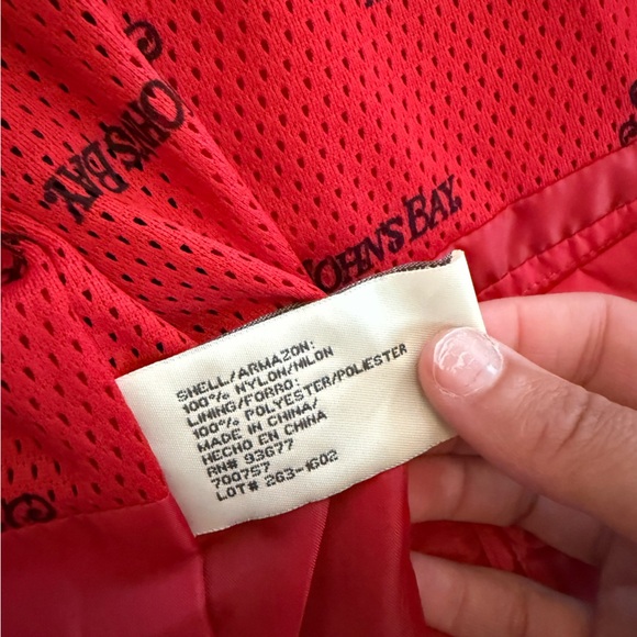 St. John’s Bay Red & Navy Hooded Windbreaker Jacket Size Small - Picture 5 of 6